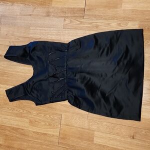 Castle Starr black beaded silk dress sz 4